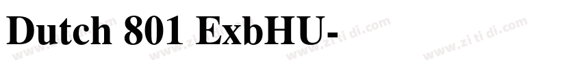Dutch 801 ExbHU字体转换